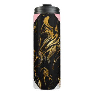 Gouden Glam Glitter Marmer Thermosbeker