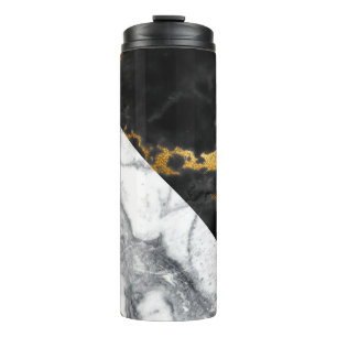 Gouden Glam Glitter Marmer Thermosbeker