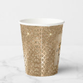 Gouden Glam Glitter Snake Skin Papieren Bekers (Rechts)