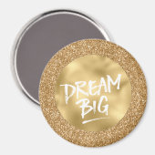 Gouden Glam Glitter Sparkle Glitz Droom Groot Magneet (Voorkant / Achterkant)