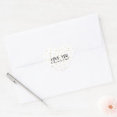 Gouden Glam Harten Liefde Hart Sticker (Envelop)