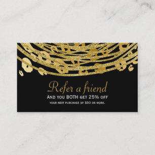 Gouden Glam Luipaardprint Exotisch Verwijs een Vri Aanbevelingskaartje