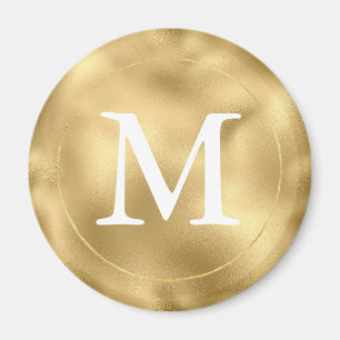 Gouden Glam Monogram Magneet