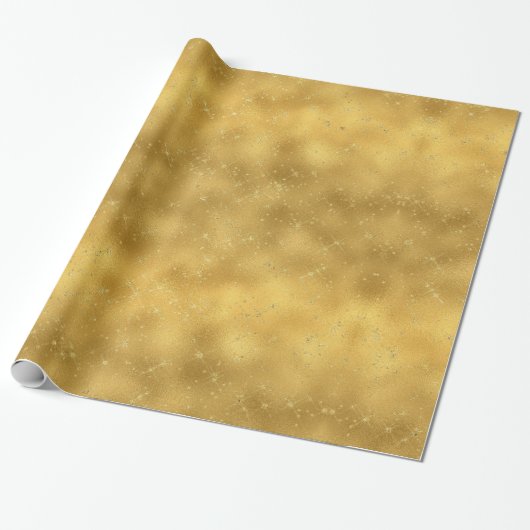 Gouden Glam Sparkles Cadeaupapier (Uitgerold)