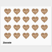 Gouden Glam Sparkling Glitter Hart Sticker (Vel)