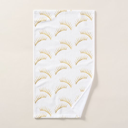 Gouden Glam Wimpers Bad Handdoek (Handdoek)