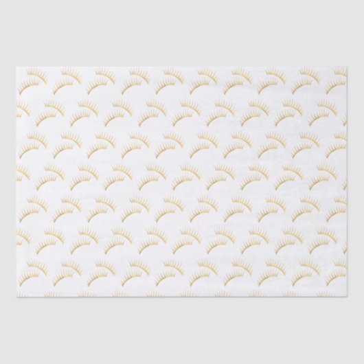 Gouden Glam Wimpers Tissuepapier (Voorkant)