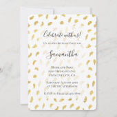 Gouden Glam Witte Abstracte Verjaardag Kaart (Voorkant)