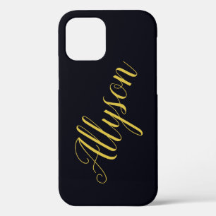 Gouden glamour gepersonaliseerd iPhone 12 hoesje