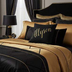Gouden glamour gepersonaliseerd kussen