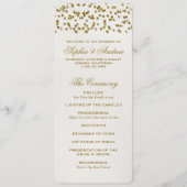 Gouden Glamour Glitter Confetti Trouwprogramma Programma (Voorkant)