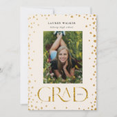 gouden glans afstuderen aankondiging (Voorkant)