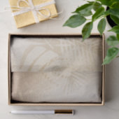 Gouden Glans Botanische Tropische Palmboom Bladere Tissuepapier (Geschenk)