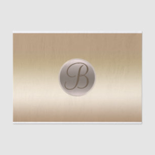 Gouden Glans Gouden Elegante Monogram Letter Initi Tissuepapier