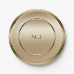 Gouden Glans Gouden Glanzende Moderne Glam Party Papieren Bordje