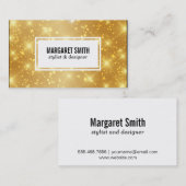 Gouden glans visitekaartje (Voorkant / Achterkant)