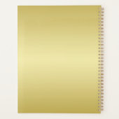 Gouden glanzende kerststerren, poten op goud & zwa planner (Achterkant)