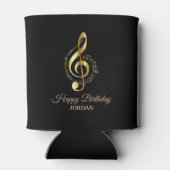 Gouden glanzende sleutel blikjeskoeler (Achterkant)