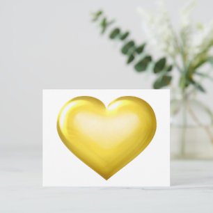 Gouden glazen hart briefkaart