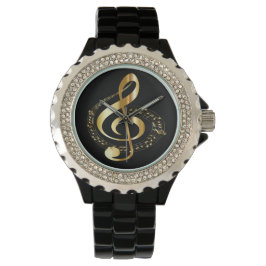 Gouden Glef Dames Strass Horloge