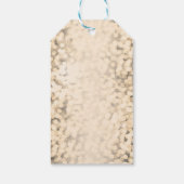 Gouden glinsterende lichten glamour feestcadeaukaa cadeaulabel (Achterkant)