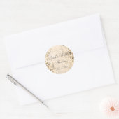 Gouden glinsterende lichten glamour glam feeststic ronde sticker (Envelop)
