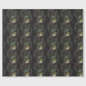 Gouden glitter 2025 oudejaarsavond goud vuurwerk cadeaupapier (Vlak)