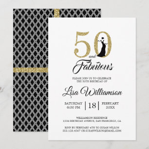 Gouden Glitter 50 Fantastisch 50ste verjaardag Kaart