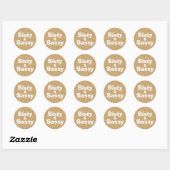 Gouden Glitter 60 en Sassy 60ste verjaardag Ronde Sticker (Vel)