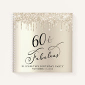 Gouden Glitter 60e Verjaardagsfeestje Gastenboek Notitieboek (Voorkant)