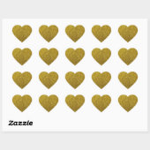 Gouden Glitter Aangepaste Blanco Hart Sticker (Vel)
