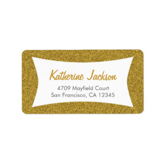 gouden Glitter Adresetiketten Etiket