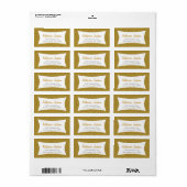 gouden Glitter Adresetiketten Etiket (Full Sheet)