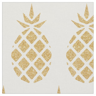 Gouden Glitter Ananas Tropische Zomer Stof