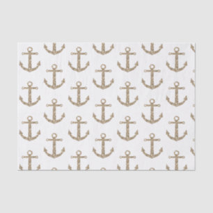 Gouden Glitter Ankers Nautische Glam Elegant Moder Tissuepapier