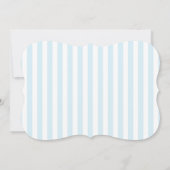 Gouden Glitter BABY SHOWER Blauwe Gestreepte Uitno Kaart (Achterkant)