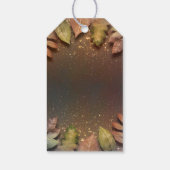 Gouden Glitter bladeren herfst bruiloft Cadeaulabel (Achterkant)