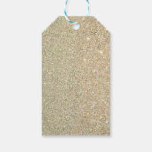 Gouden Glitter Bloem Bruiloft Feest Bedankt Cadeaulabel (Achterkant)