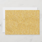 Gouden Glitter Bloemen 1e Verjaardag Eenhoorn Foto Kaart (Achterkant)