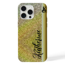 Gouden Glitter Blush Monogram Hoesje Case-Mate