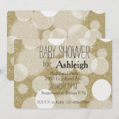 Gouden Glitter Bokeh baby shower Kaart (Voorkant / Achterkant)