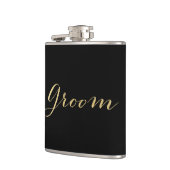 Gouden glitter bruidegom fles heupfles (Links)