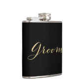 Gouden glitter bruidegom fles heupfles (Rechts)