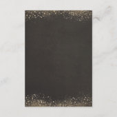 gouden glitter bruiloft informatie gast informatiekaartje (Achterkant)
