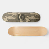 Gouden Glitter Camouflage Gepersonaliseerde Monogr Skateboard (Horizontaal)