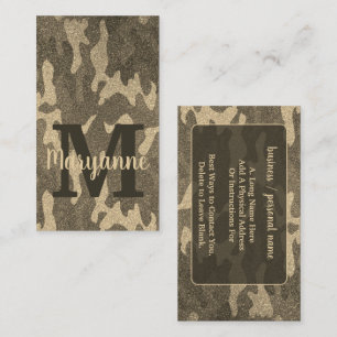 Gouden Glitter Camouflage Gepersonaliseerde Truck Visitekaartje