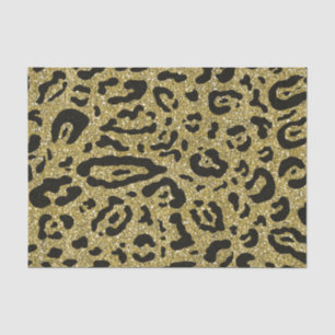 Gouden Glitter Cheetah Luipaard Dierenprint Feest Tissuepapier