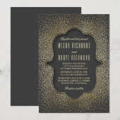  gouden glitter Confetti bruiloft Kaart (Voorkant / Achterkant)