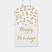 Gouden Glitter Confetti Christmas Baking Labels Cadeaulabel (Achterkant)