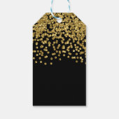 Gouden Glitter Confetti Dank u Label Verjaardag Cadeaulabel (Achterkant)